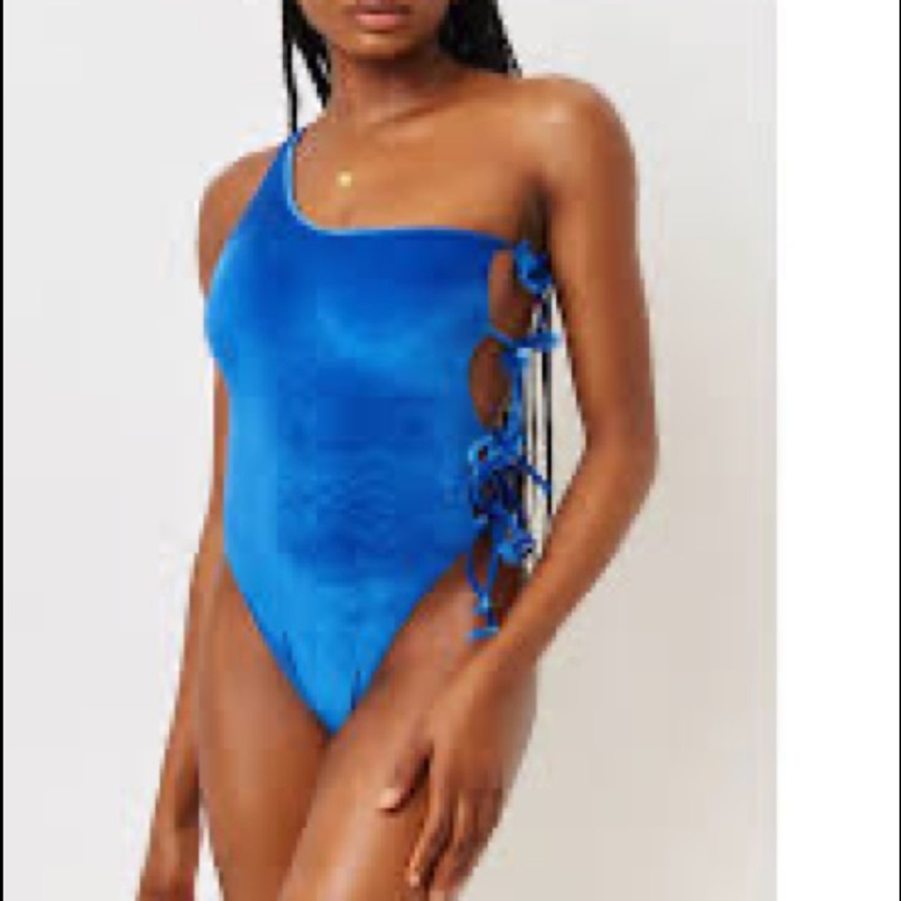 FRANKIES BIKINIS velvet tie one piece